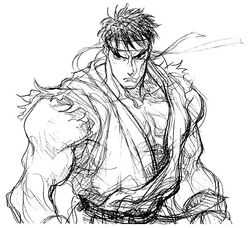 prompthunt: ryu from street fighter, court room sketch, fine