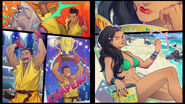 Sean seen in Laura's Street Fighter III route arcade ending.