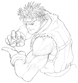 prompthunt: ryu from street fighter, court room sketch, fine