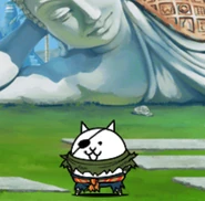 Sagat Cat in The Battle Cats.