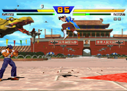 C. Jack vs. Chun-Li in Street Fighter EX.
