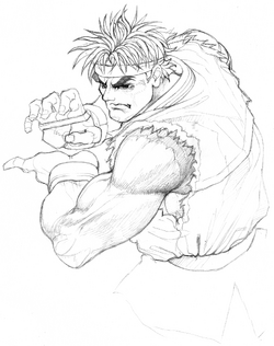 prompthunt: ryu from street fighter, court room sketch, fine