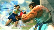 Sakura Otoshi (presumably whiffed) against Ryu in the same game.