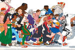 Street Fighter 20th Anniversary DVD disc 2 art by Akiman.