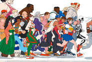 Street Fighter 20th Anniversary DVD Disc 2 art by Akiman.