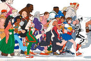 Street Fighter 20th Anniversary DVD Disc 2 art by Akiman.