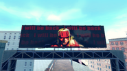 An out of bounds Alex billboard in Street Fighter IV