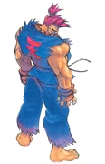 Akuma in the console version of Super Street Fighter II Turbo.