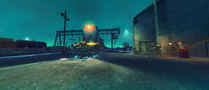 Snowy Rail Yard stage in Street Fighter IV