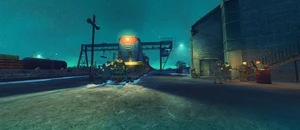Escenario Snowy Rail Yard en Street Fighter IV