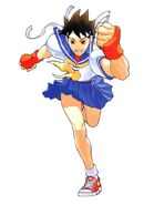 Sakura in Street Fighter Alpha 2.