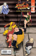 Ingrid (top left) featured in the Ultra Jam variant cover for issue #3 of Street Fighter Unlimited by UDON