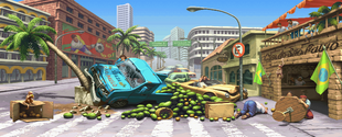 Sean's Stage in Street Fighter III: 2nd Impact