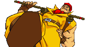 Rolento's winpose in Street Fighter Alpha 3.