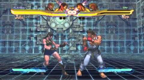 Julia's Super Art and Cross Assault in Street Fighter X Tekken