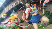 Sakura and Blanka as seen in their prologue