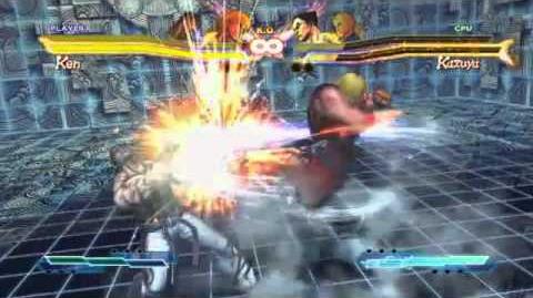 Ken's Super Art and Cross Assault in Street Fighter X Tekken