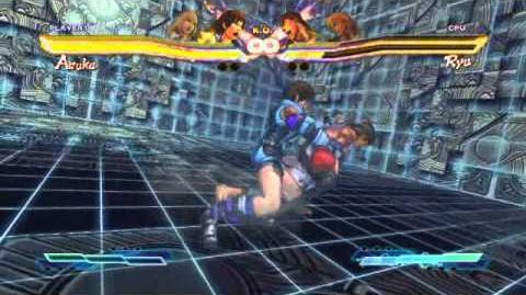 Asuka performing her Super Art and Cross Art in Street Fighter X Tekken