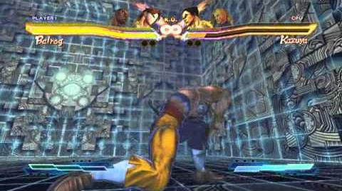 Vega (Claw) performing his Super Art and Cross Art in Street Fighter X Tekken