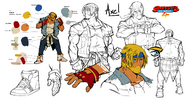 Axel's concept art sheet for Streets of Rage 4