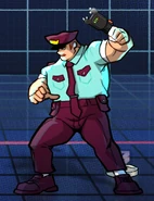 Barnaby, seen spawning a taser.