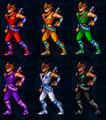 The PlayStation port's six unlockable palletes.