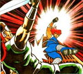 Hiryu slides into a Russian Infantryman (NES).