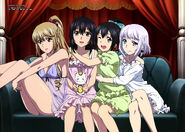 Asagi Aiba, Yukina Himeragi, Nagisa Akatsuki and Kanon Kanase (Strike the Blood Official Art II)