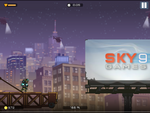 City, Crane and Sky9 Games Billboard