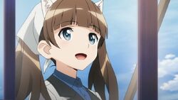 Georgette cleaning window of 502nd base Brave Witches.jpg