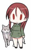 Chibi Minna and Wolf Familiar