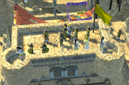 Saladin atop his keep