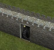 Лестница как часть стены в Stronghold 2