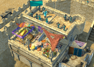 The Shah atop his keep