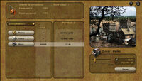 Town donation screen