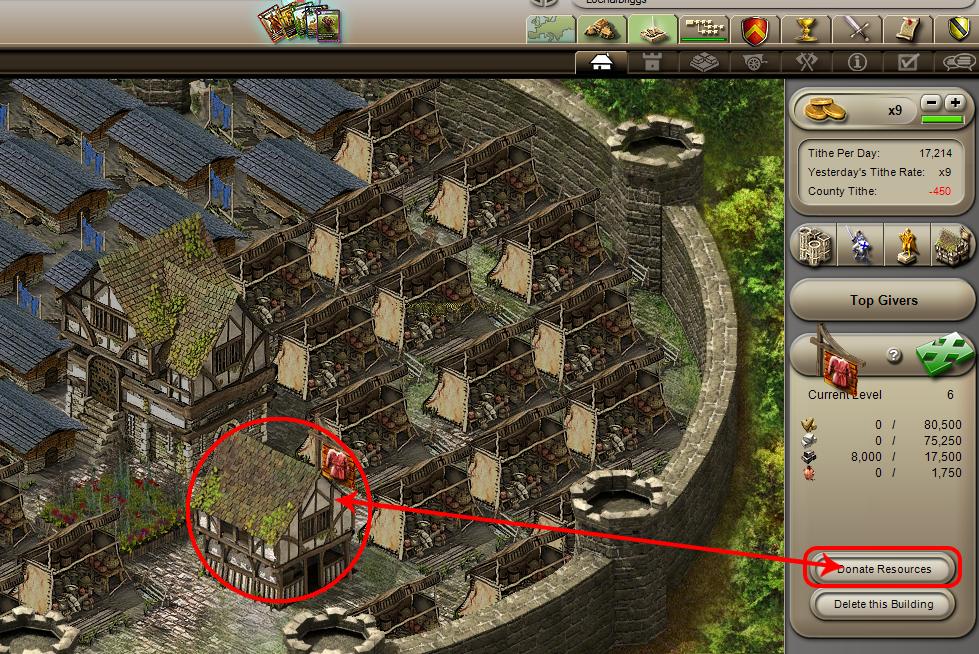 cost for village stronghold kingdoms