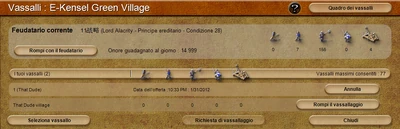 Vassals screen
