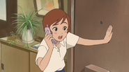 Hirmoi talking to Haru on the phone.
