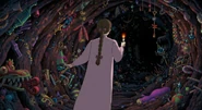 Sophie enters a cave representing Howl's memories.