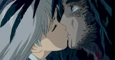 Sophie kissing Howl