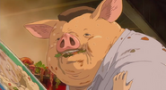 Akiichiro turns pig