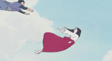 Princess Kaguya flying in air