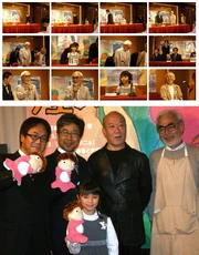  makes his first film in three years at Ponyo's press conference. Also in attendance were Producer ,  and 