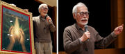 Hayao Miyazaki talks about the picture Promin's Light (プロミンの光), presented in honor of Osamu Sagawa in 2019. One of Miyazaki's advocacies is to shine light on the plight of those with leprosy, which he featured in .'"`UNIQ--ref-00000017-QINU`"' For The Wind Rises, it was those who suffered from tuberculosis.