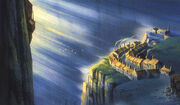 Laputa castle in the sky concept art background 14