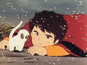 Marco suffers a great deal to find his mother in the Andes.