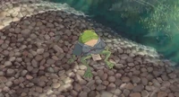 Aogaeru after he is spit out by No-Face