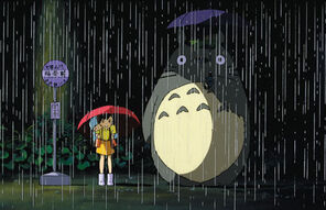 Totoro wallpaper - black