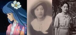 Naoko Satomi (on the left) and Ayako Yano (in the center and on the right)