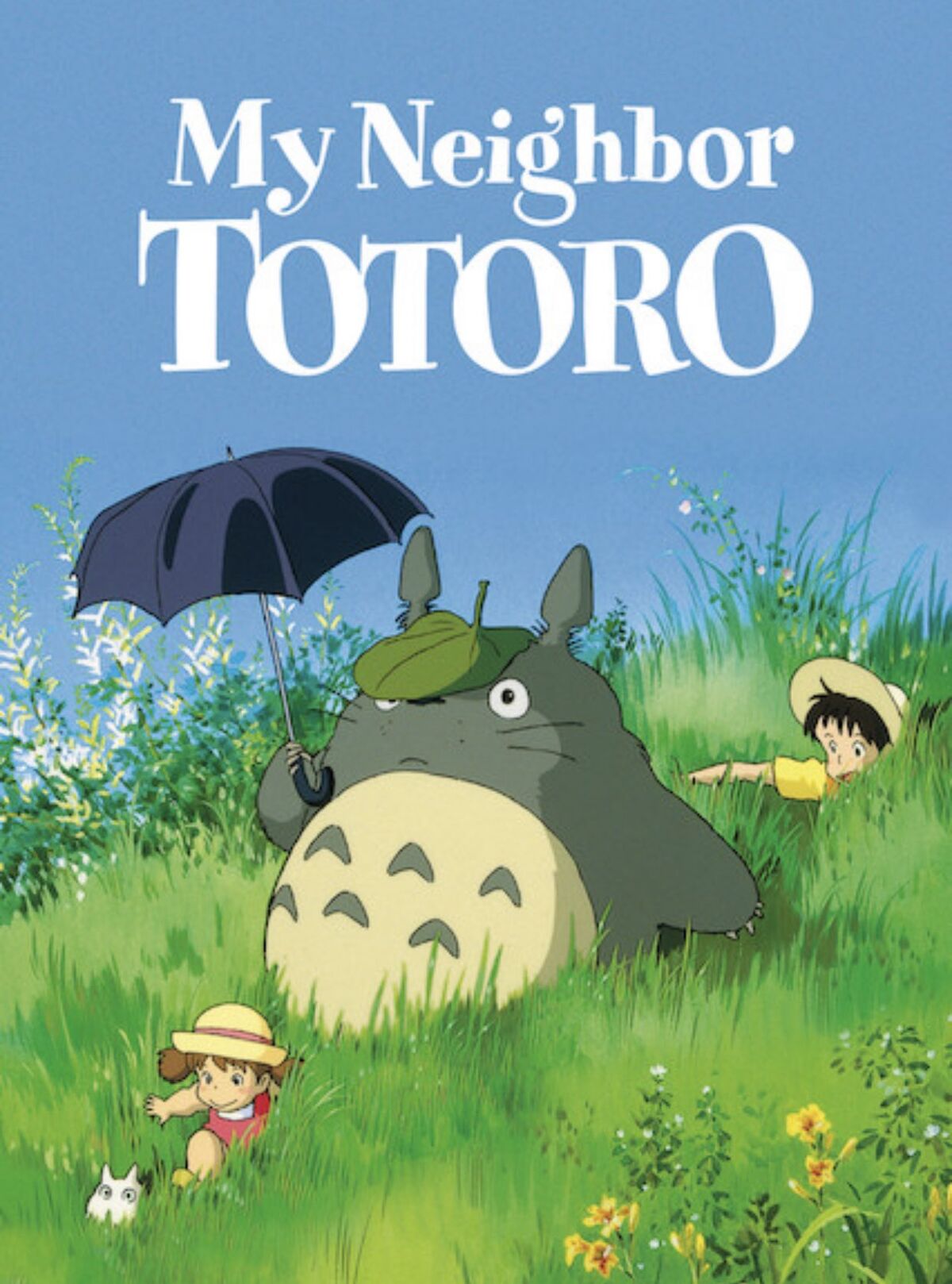 totoro with umbrella drawing